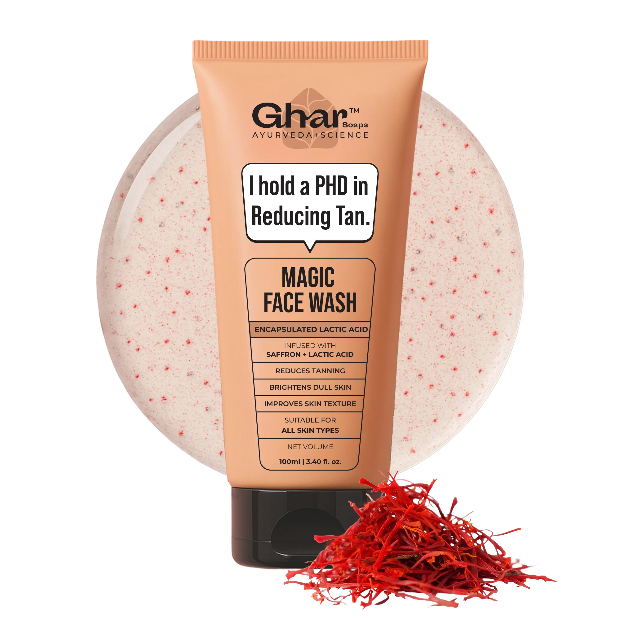 Magic Face wash With Saffron and Lactic Acid